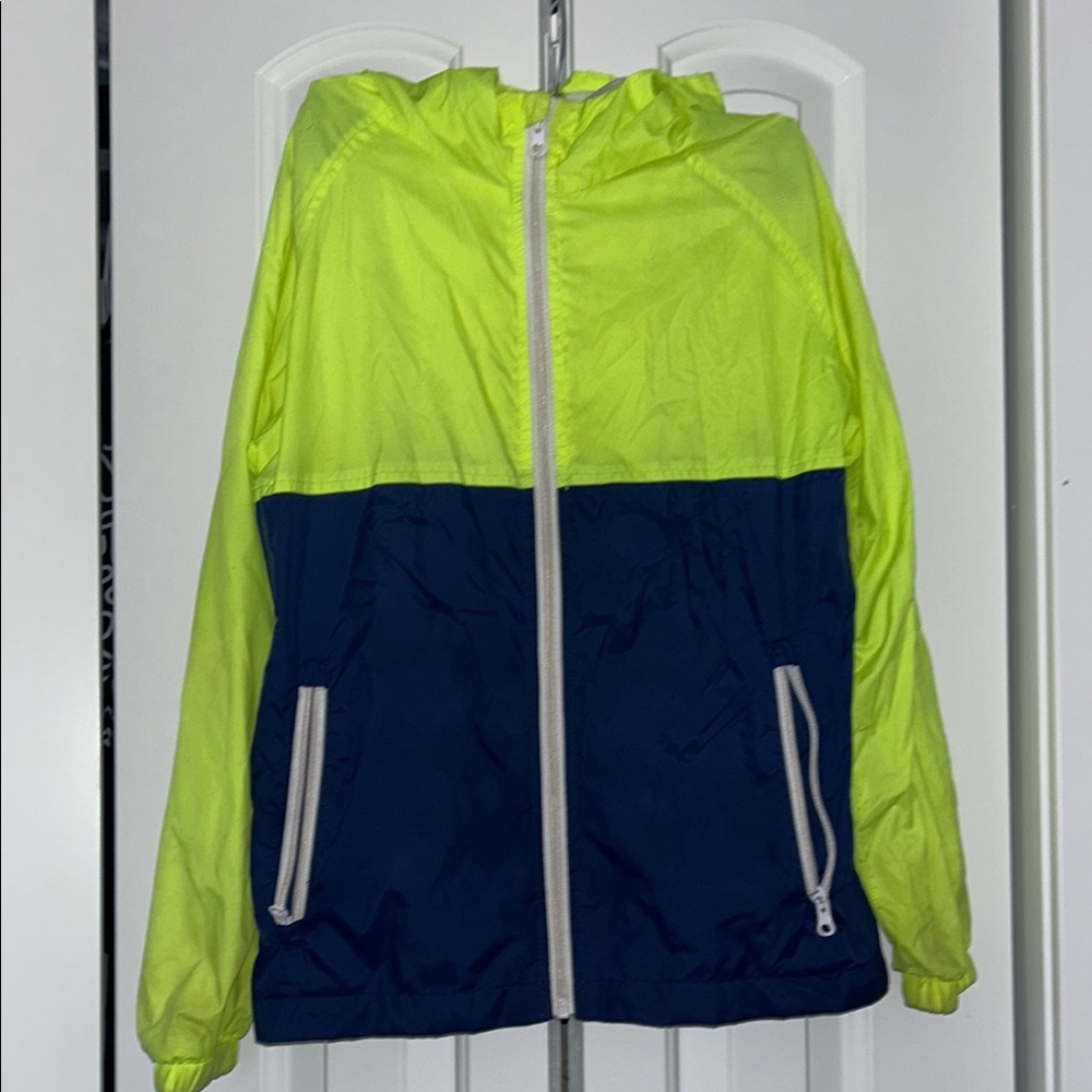 Kids Two-Tone Jacket - Neon Yellow and Navy
